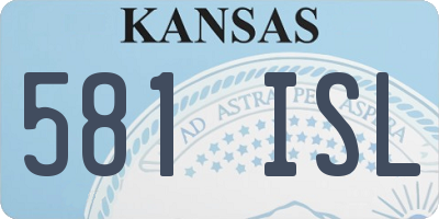 KS license plate 581ISL