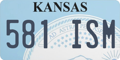 KS license plate 581ISM