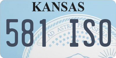 KS license plate 581ISO