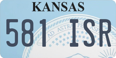 KS license plate 581ISR