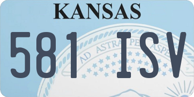 KS license plate 581ISV
