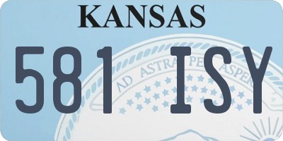 KS license plate 581ISY