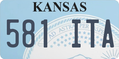 KS license plate 581ITA