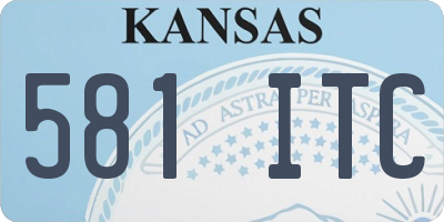 KS license plate 581ITC