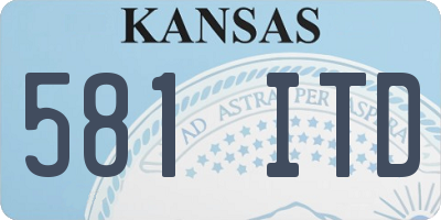 KS license plate 581ITD