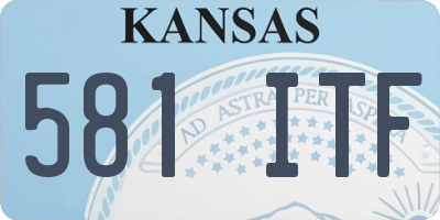 KS license plate 581ITF