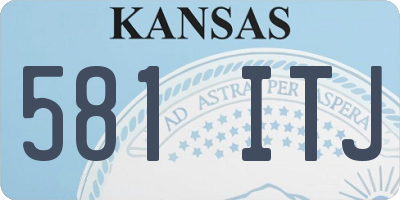 KS license plate 581ITJ