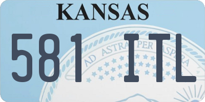 KS license plate 581ITL