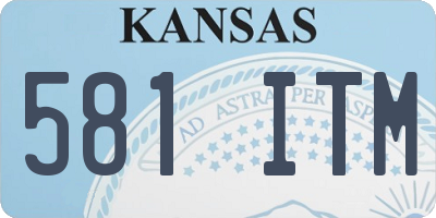 KS license plate 581ITM