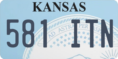 KS license plate 581ITN
