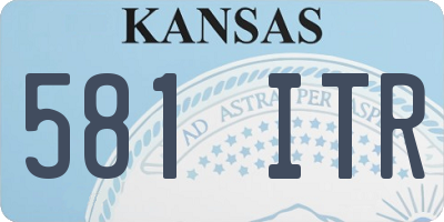 KS license plate 581ITR