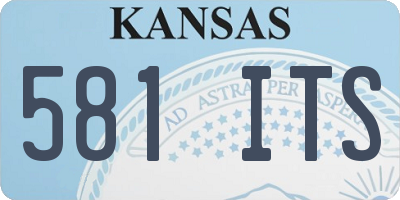 KS license plate 581ITS