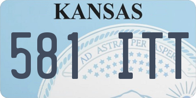 KS license plate 581ITT