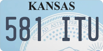 KS license plate 581ITU