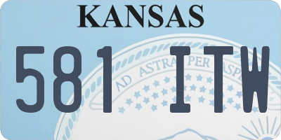 KS license plate 581ITW