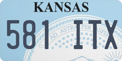 KS license plate 581ITX