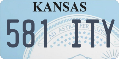 KS license plate 581ITY