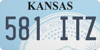 KS license plate 581ITZ