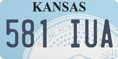 KS license plate 581IUA