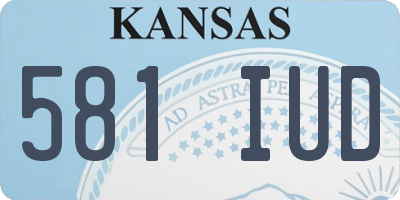KS license plate 581IUD