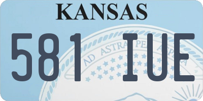 KS license plate 581IUE