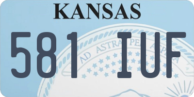 KS license plate 581IUF
