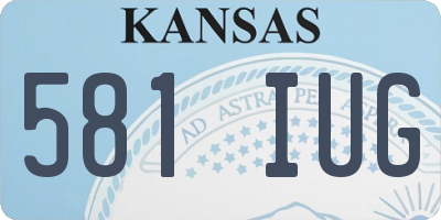 KS license plate 581IUG