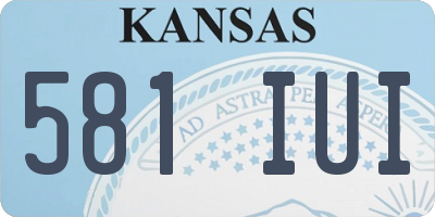 KS license plate 581IUI