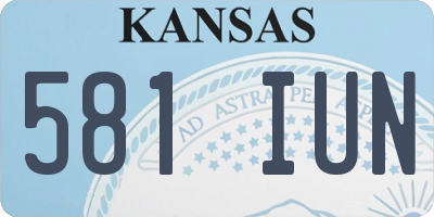 KS license plate 581IUN