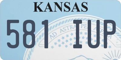 KS license plate 581IUP