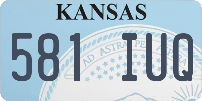 KS license plate 581IUQ