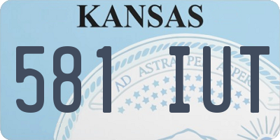KS license plate 581IUT