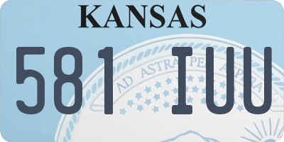 KS license plate 581IUU