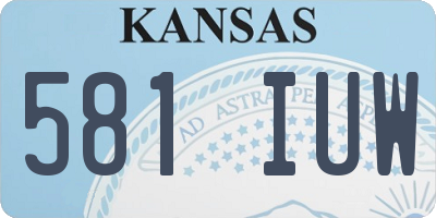KS license plate 581IUW