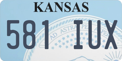 KS license plate 581IUX