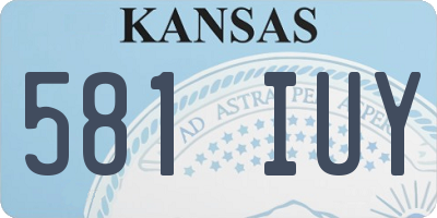 KS license plate 581IUY