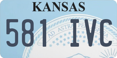 KS license plate 581IVC
