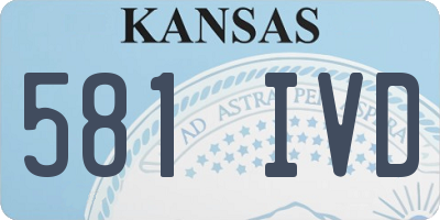 KS license plate 581IVD