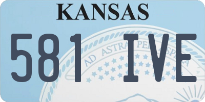 KS license plate 581IVE