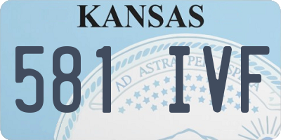 KS license plate 581IVF