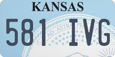 KS license plate 581IVG