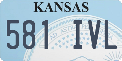 KS license plate 581IVL