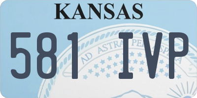 KS license plate 581IVP