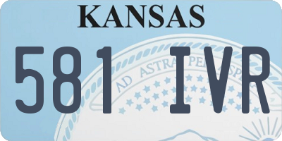 KS license plate 581IVR
