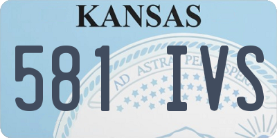 KS license plate 581IVS