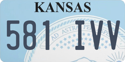 KS license plate 581IVV