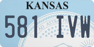 KS license plate 581IVW