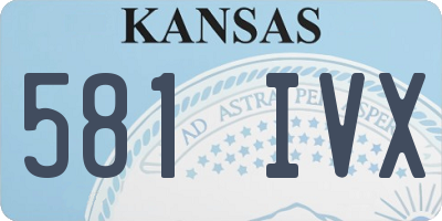 KS license plate 581IVX
