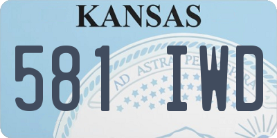 KS license plate 581IWD