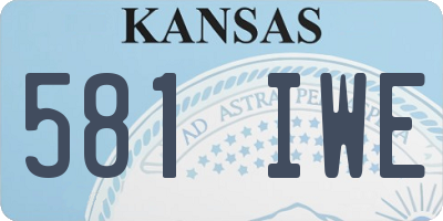 KS license plate 581IWE